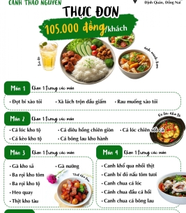 Thực Đơn Combo 2 - 105.000đ/khách