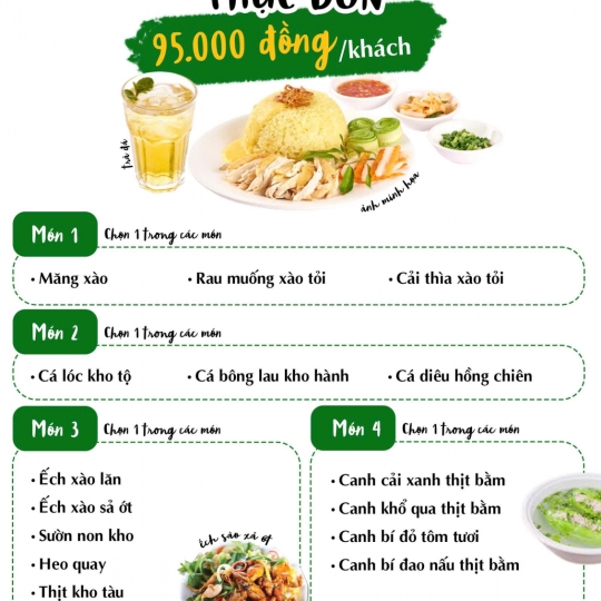 Thực Đơn Combo 1 - 95.000đ/khách